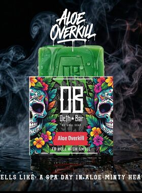 Deth-Bar Aloe Overkill男士冷制手工皂芦荟薄荷天然沐浴皂无刺激