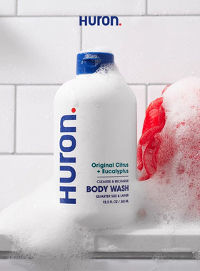 Huron-柑橘檀香深层清洁除臭清爽舒缓保湿提神无硫酸盐男士沐浴露