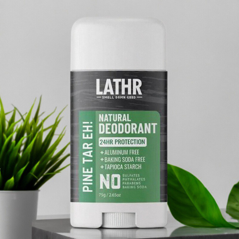 Lathr-Deodorant Pine Tar天然松树油柠檬香纯净亲肤无铝 除臭棒