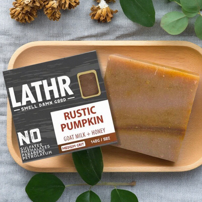 Lathr-Rustic Pumpkin Soap Bar 南瓜蜂蜜威士忌朗姆酒滋养香皂