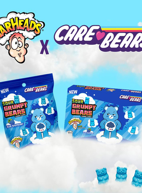 美国Warheads-弹头酸款暴躁熊蓝树莓酸味软糖 酸萌暴击有嚼劲 99g