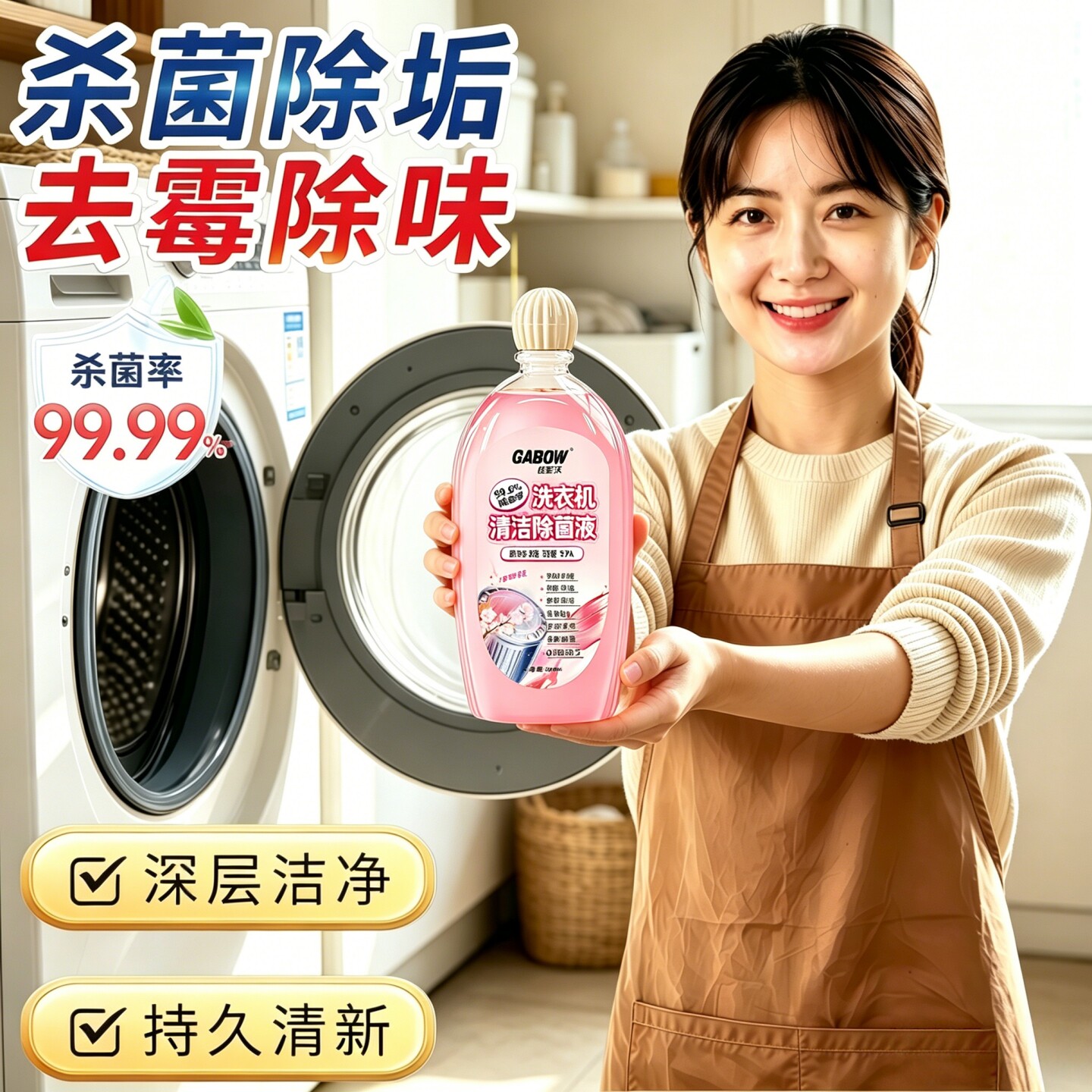 洗衣机槽清洁剂除垢杀菌消毒去污神器滚筒全自动家用免浸泡清洗液