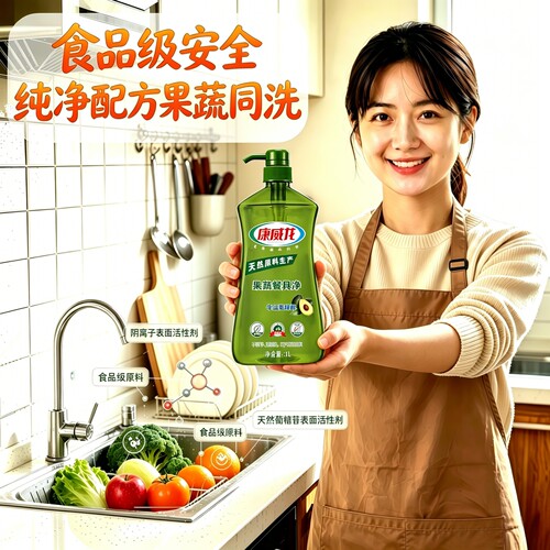 牛油果食品级果蔬奶瓶洗洁精