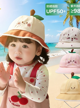 春秋婴儿帽子卡通可爱宝遮