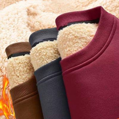 大码羊羔绒外套男套头