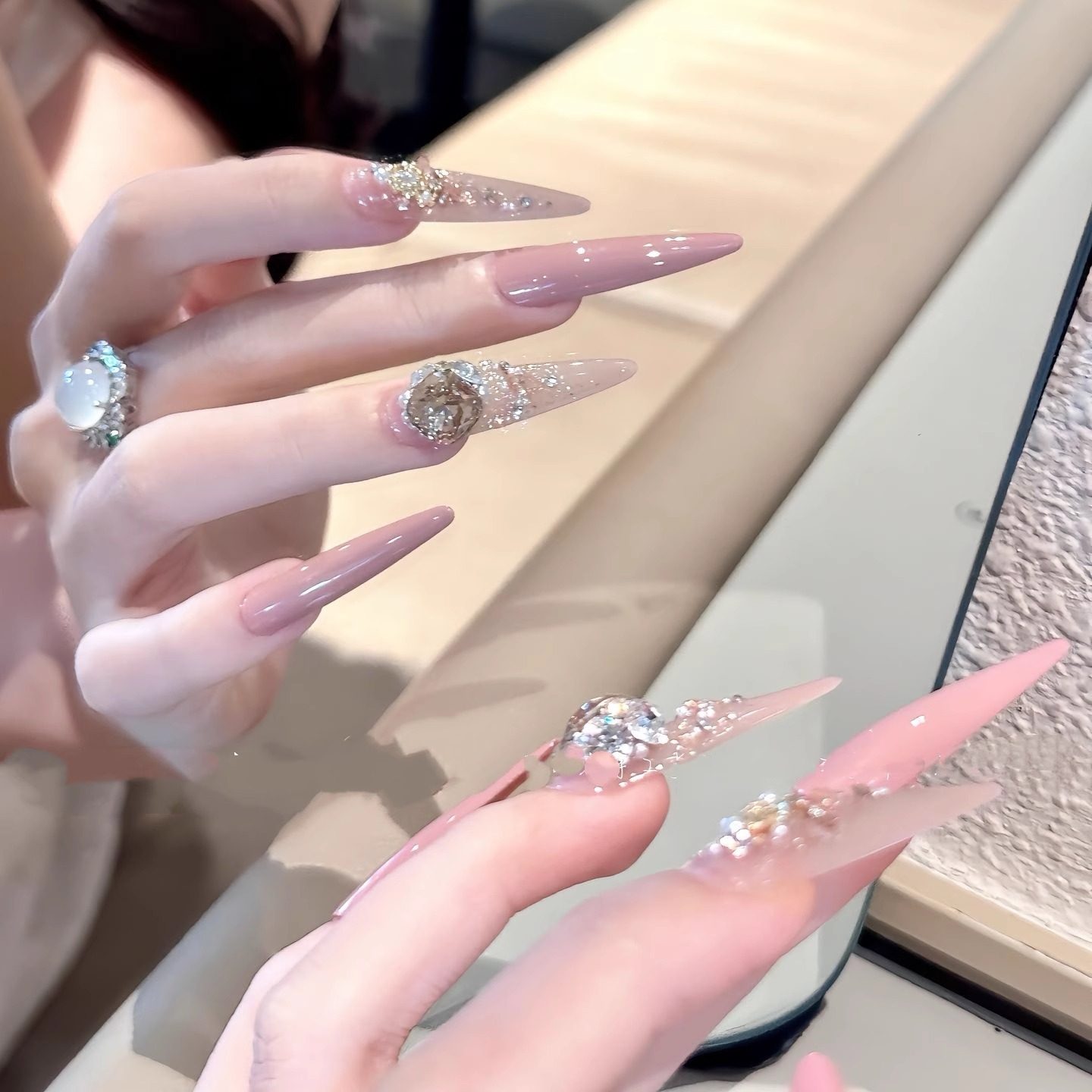 手工定制穿戴美甲裸色婚甲显白秋冬美拉德咖色华子长香槟孕妇新娘,彩妆/香水/美妆工具,穿戴甲/甲片,淘宝优惠券,粉丝福利购,淘宝优惠卷