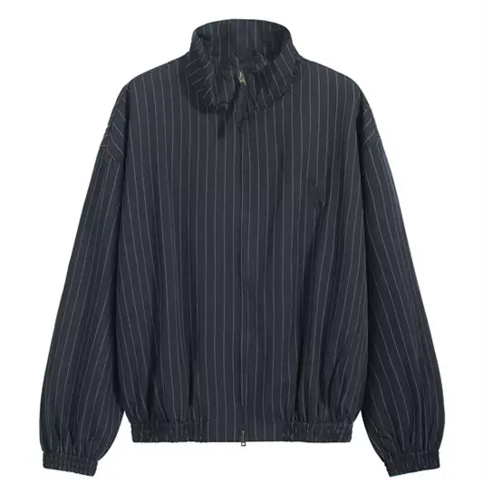 AC 蝴蝶结刺绣拉链夹克 藏蓝 S-XL