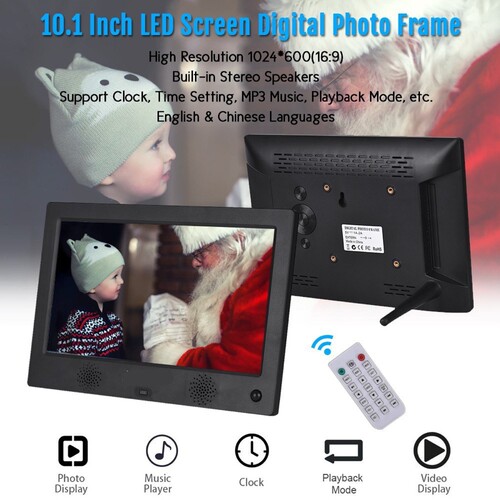 10.1 Inch Digital Picture Photo Frame LED Screen Album