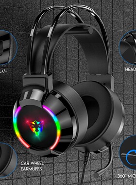 Over-ear Wired Headphones with Mic PC Gaming Launched RGB