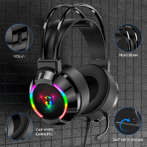 Over-ear Wired Headphones with Mic PC Gaming Launched RGB