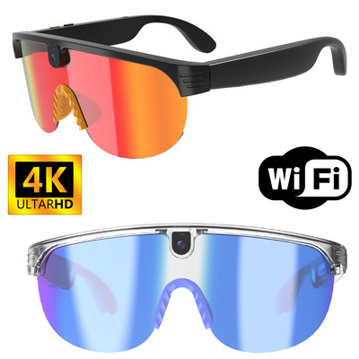 AI Smart Cycling Glasses Camera  Translation Sunglasses
