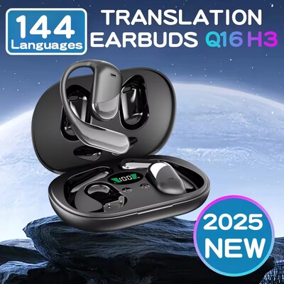 144 Languages AI Translation Earbuds Headphones Translator