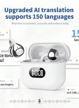 AI translator Bluetooth Earclip Earphones translate earbuds