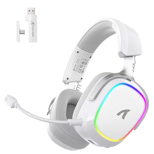 Wireless Gaming Headset 3 mode 2,4G BT RGB Detachable Mics