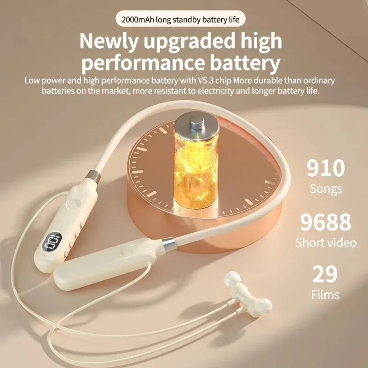 Wireless Bluetooth Earphones Headphones Neckband Sports