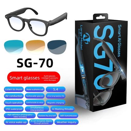 SG-70 AI Smart Translation Camera Glasses Outdoor headphone