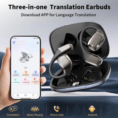 AI Earbuds  Earphone Noise Canceling Translator Headphones