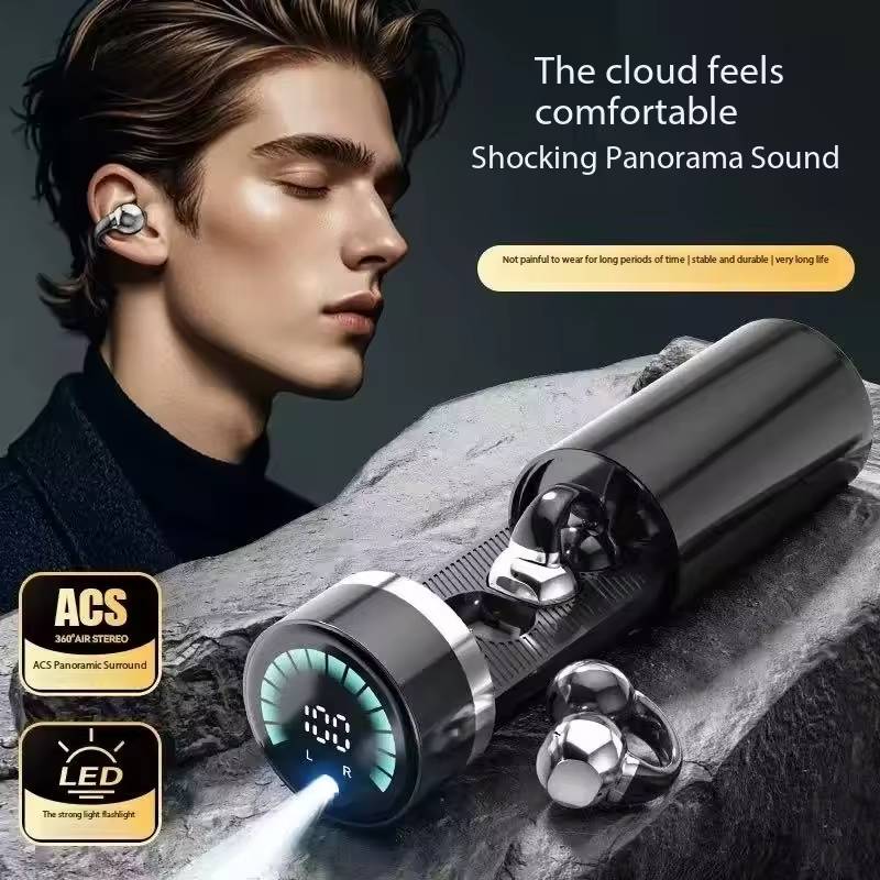 J09 Clip on Wireless Bluetooth Earphones Earbuds Headphone