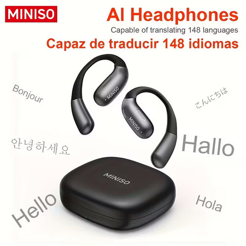 AI Translator Earphone Headphones Bluetooth 5.4 HiFi IPX5