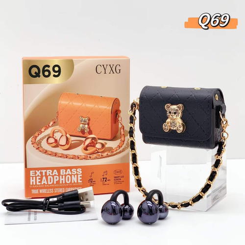 TWS ear clip leather bag Bluetooth headset protective cover
