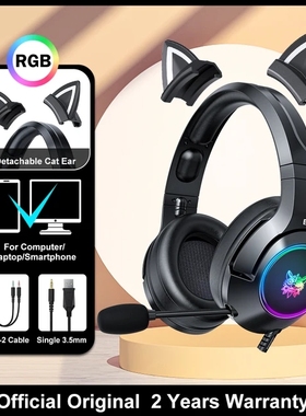 ONIKUMA K9 Wired Headphones  RGB Flexible HD Mic Gaming