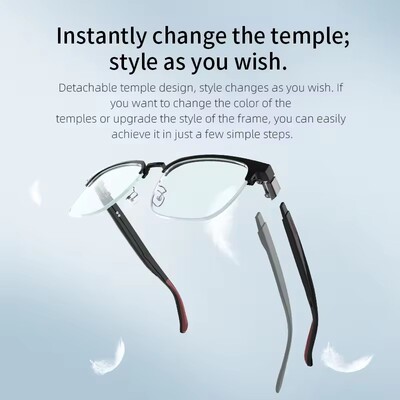 Smart AI Translation Bluetooth Glasses Quick-swap temple arm