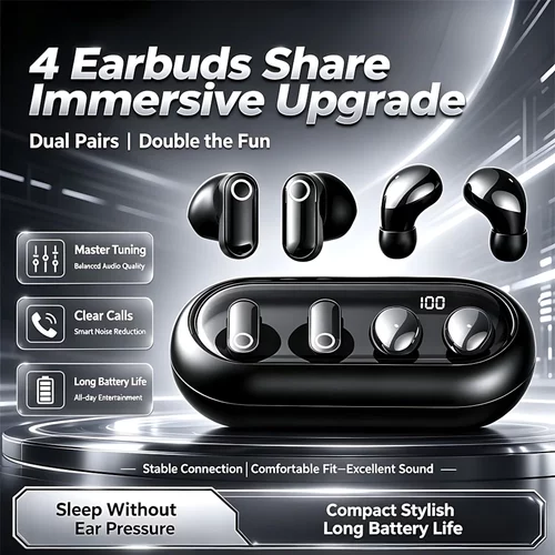 Four Bluetooth Earphone Noise-reducing Couples Game Headset