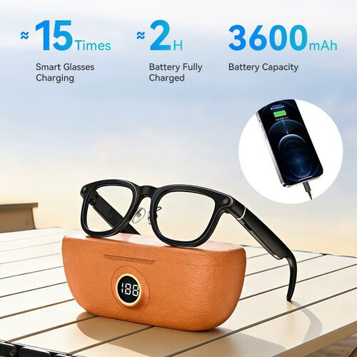 AI Translator sunlasses 8MP Camera Video Recording