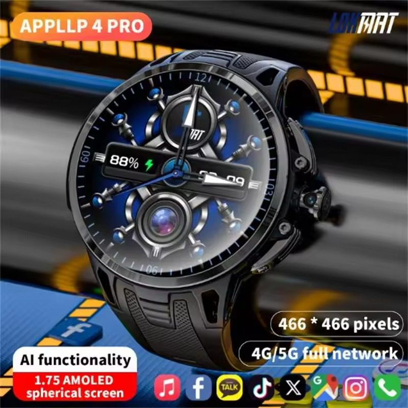 LOKMAT APPLLP 4 Pro 4G Smart Watch 1.75 " AMOLED Google Play