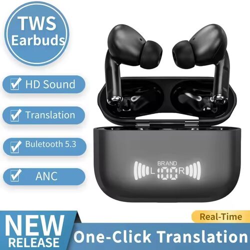AI Voice Translation Earbuds  Bluetooth Headphone Translator