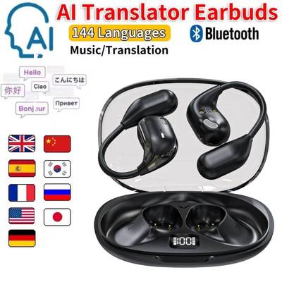 AI bluetooth headphone 144 languages translation earbuds