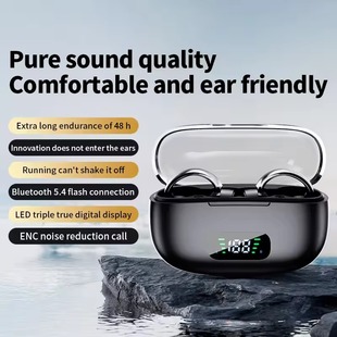 Earphones Bluetooth Ear Clip Headphones TWS Sport Wireless