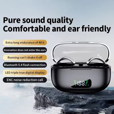 TWS Wireless Bluetooth Earphones Ear Clip Sport Headphones