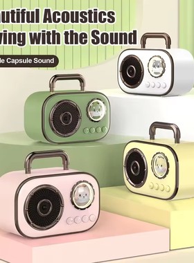 Bluetooth Audio Subwoofer speakers Retro Soundbox FM Radio