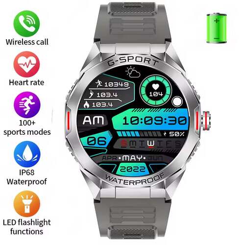 Smart Watch Wristwatch Military AI Voice Smartwatch Sports