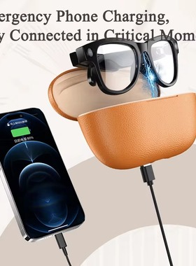 AI Smart Glasses M02Ultra with Charging Case 8MP Camera Object RecognitioTranslation WiFi Recording