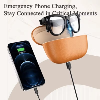 AI Smart Glasses M02Ultra with Charging Case 8MP Camera Object RecognitioTranslation WiFi Recording