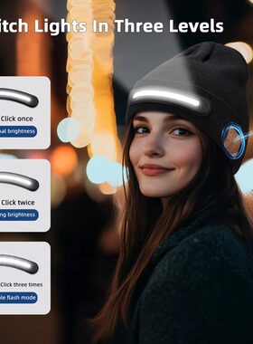 Warm Bluetooth Hat Lighting Earphone Phone Call Music Hat
