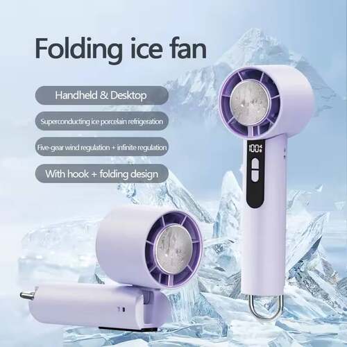 Handheld Fan 3000mAh USB Rechargeable 100-Speed Cooling Fan