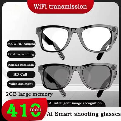 AI translator Smart Glasses 2K video Translation Sunglasses