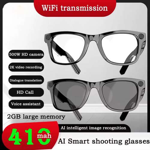 AI translator Smart Glasses 2K video Translation Sunglasses