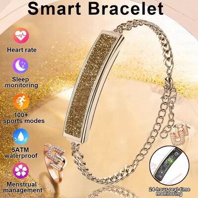 Smart Bracelet lady HeartRate Monitor HRV Test Blood Oxygen