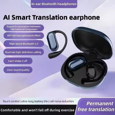BT  Translator Headphones AI Language Translation Earbuds
