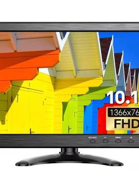 10.1inch Security Monitor 1366x768 Monitor Screen HDMI VGA AV BNC USB Speakers Small Monitor