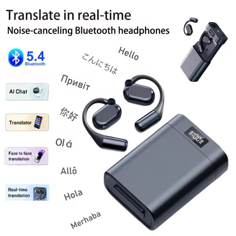 AI Translator Earbuds Noise Cancelling Headphones LED light图片