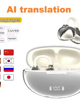 AI translator Ear Clip Earphones Noise Reduction EarBuds