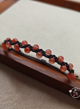 南美蜡线手编南红珠手链手绳简约