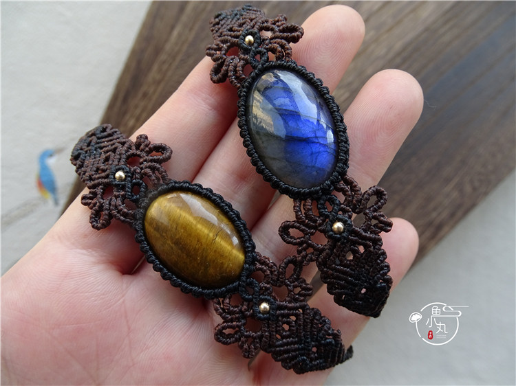 鱼小丸手作手工编绳diy手链包石手绳蜡线编织绳结视频教程材料包