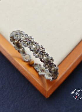 鱼小丸手作手工编织回纹手绳DIY拼色手链亲子情侣视频教程材料包