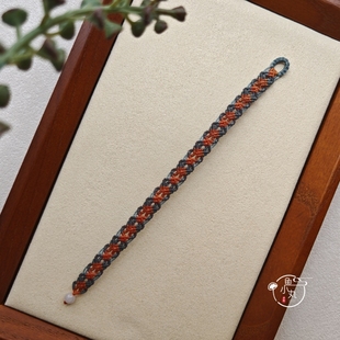 鱼小丸手作手工编绳DIY拼色回纹手绳macrame手链视频教程材料包